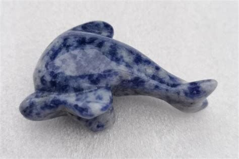 CRY/NL/5 - Sodalite Stone Dolphin shaped Necklace