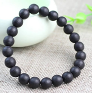 STD/BL/5/b - Naturally Coloured Dark Blue Bead Bracelet - Medium