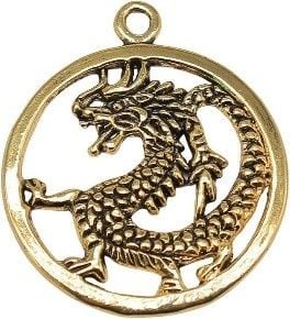 STD/P/5b - “Dancing Dragon” in a Ring Pendant Earrings - Gold