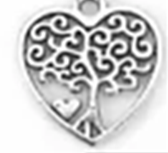 STD/P/K/1 -  Heart shaped Tree Of Life Pendant Keyring