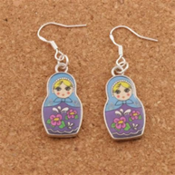 STD/ER/6 - Enamel Floral Ethnic Matryoshka Russian Doll Earrings