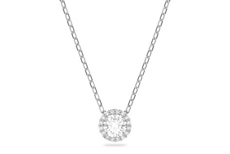 CRY/NL12 “Mandala” Style Rhodium Plated Pendant on Rhodium chain Necklace
