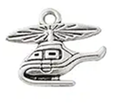 STD/AP1/C/2 - Tibetan Silver Helicopter Charm – Lge Propellers