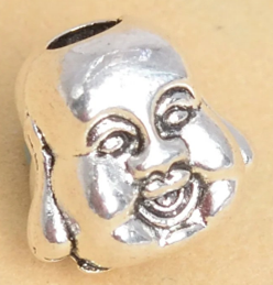 STD/ER14 - Tibetan Silver Fat Buddha head Earrings