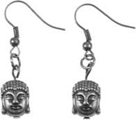 STD/ER15 -  TIBETAIN SILVER  Thai style buddha head Earrings