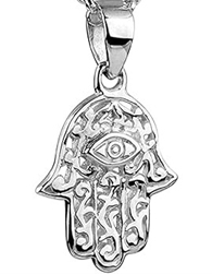 STD/NL/3 - 925 Sterling Silver “Hand Of Fatima” Pendant Necklace