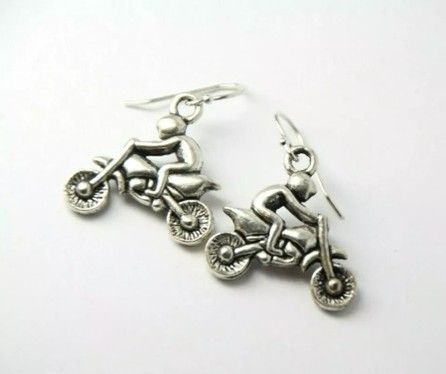 STD/MBP/D1/EARRING - Motorbike With Rider Earrings