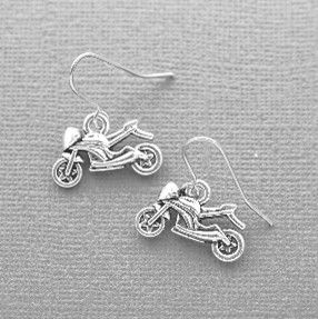 STD/MBP/A1/EARRING - Motorbike With Heart Earrings