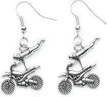 STD/MBP/E1/EARRING - Stunt Man on Motor Bike Earrings