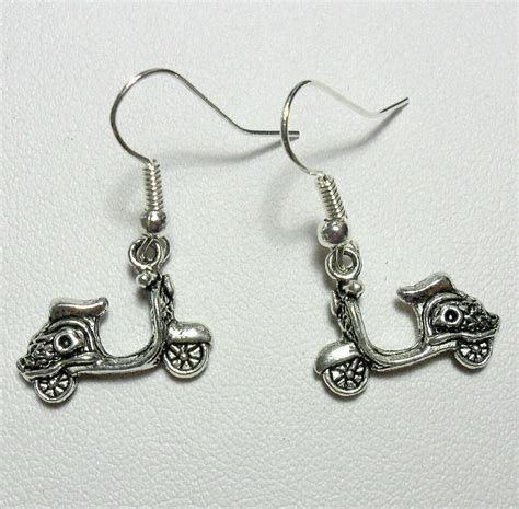 STD/MOP/B2/EARRING - Tibetan Silver Moped Earrings