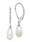 CRY/ER14 – Pear drop shaped Pearl, 1cm drop Earrings