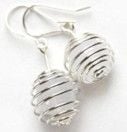 AJ/P/ER/4 - Spiral Cage Aromatherapy Earrings  in 3 colours