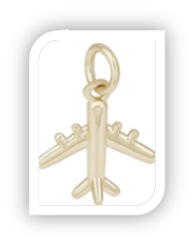 STD/AP2/NL - 14ct Gold Plated Airplane Necklace