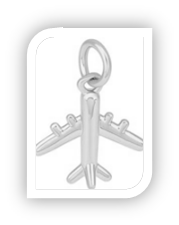 STD/AP2/NL - Platinum Plated Airplane Necklace