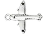 STD/AP/NL/5 - Tibetan Silver Aircraft – Small 2 engine Necklace