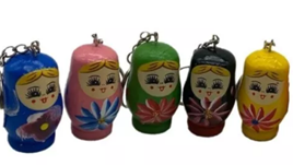 STD/NL/5 Wooden Russian Doll (Matryoshka) Necklace