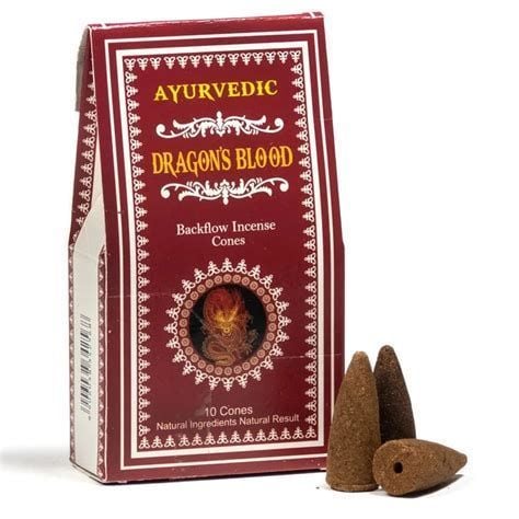 Ayurvedic Masala Backflow Incense Cones ~ Dragons Blood