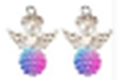 CRY/P/ER/3b - Hand-Made Cute Angel Shaped Earrings with Pearl Bead Body - T