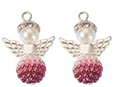 CRY/P/ER/3c - Hand-Made Cute Angel Shaped Earrings with Pearl Bead Body – R