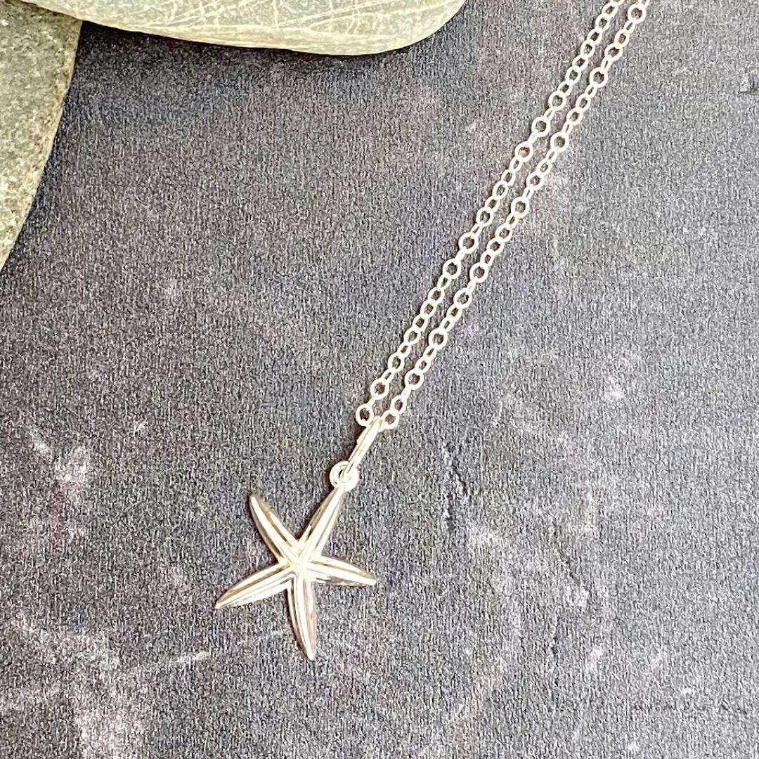 Sterling  Silver Starfish Necklace