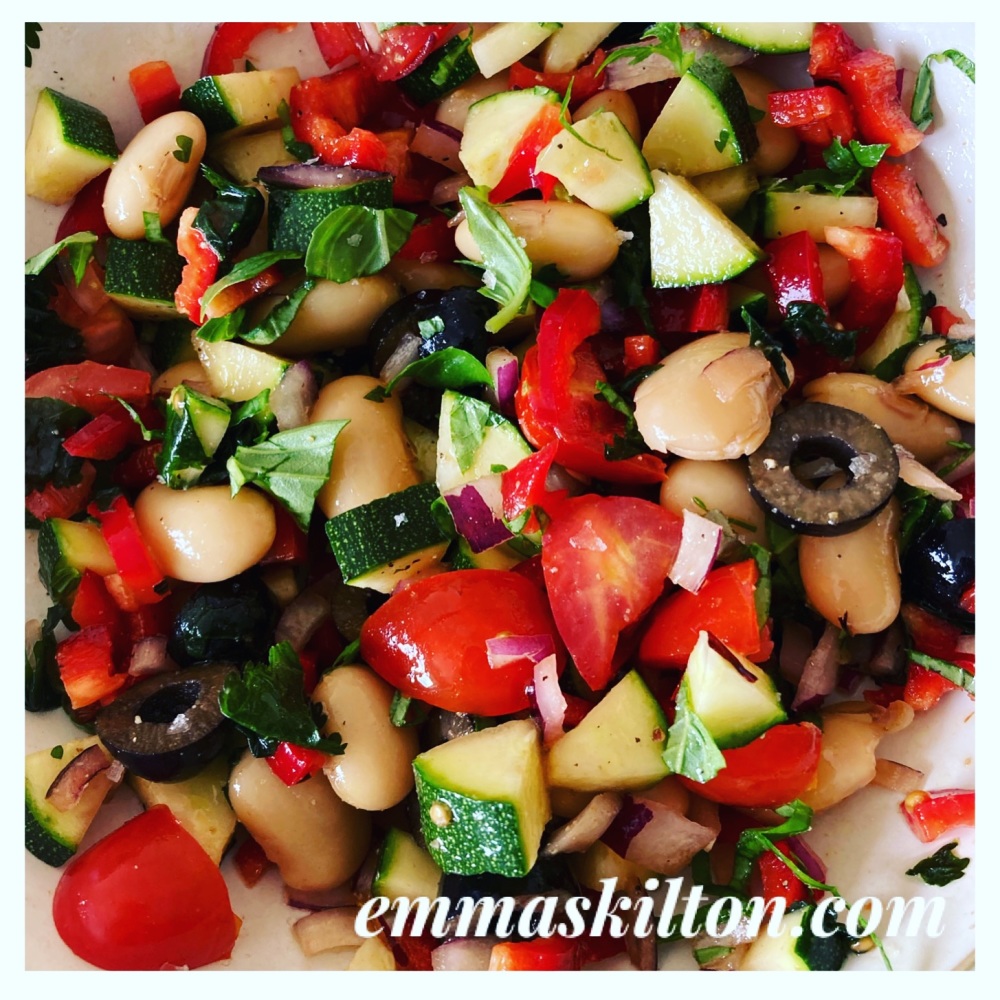 bean and courgette salad