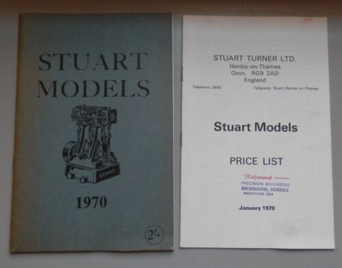 STUART MODELS LIVE STEAM ENGINE 1970 CATALOGUE & PRICE LIST