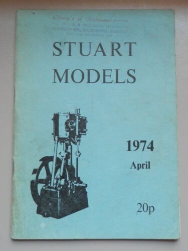 STUART MODELS LIVE STEAM ENGINE 1974 CATALOGUE