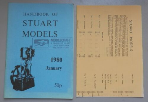 STUART MODELS LIVE STEAM ENGINE 1980 CATALOGUE & PRICE LIST