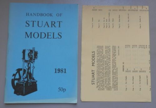 STUART MODELS LIVE STEAM ENGINE 1981 CATALOGUE & PRICE LIST