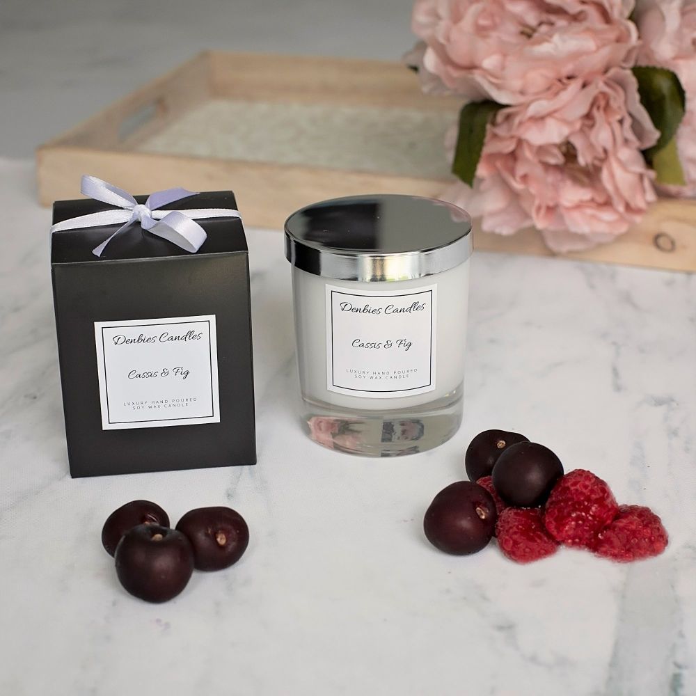 Cassis & Fig Luxury Glass Candle
