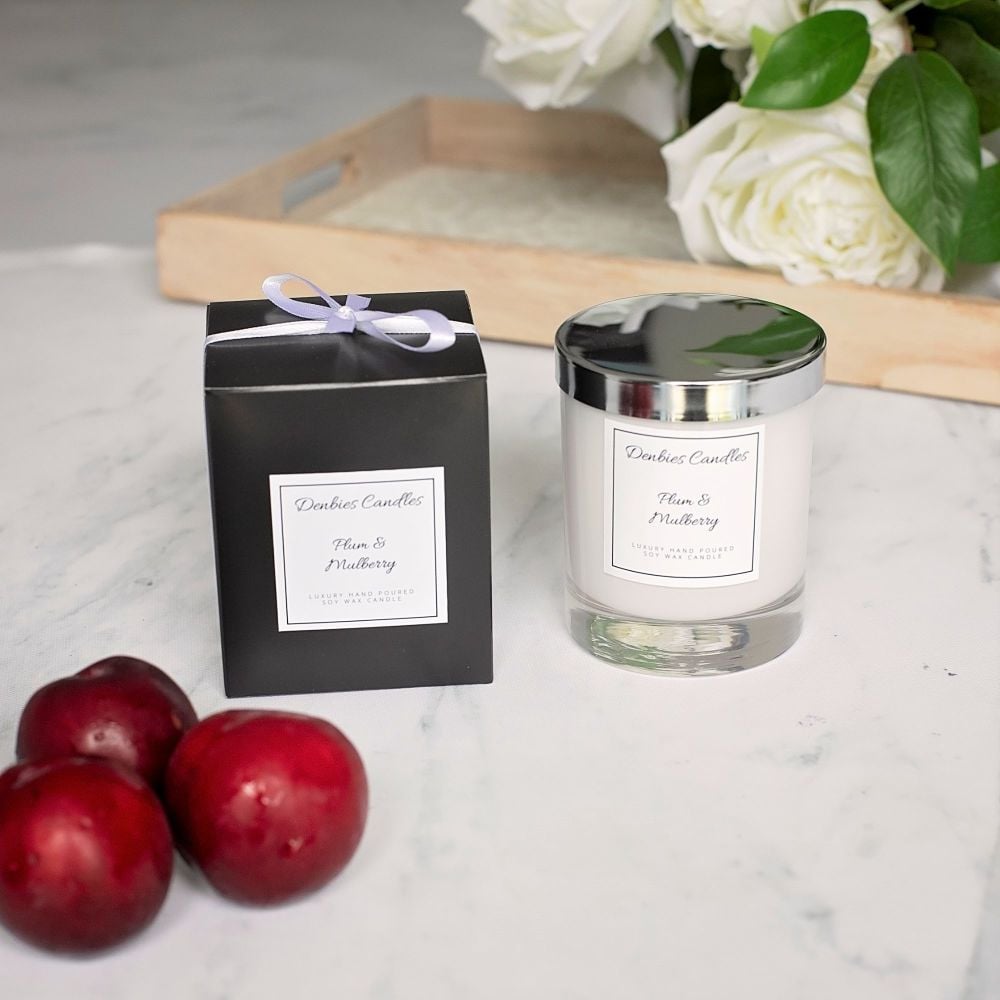 Plum & Mulberry Luxury Glass Candle
