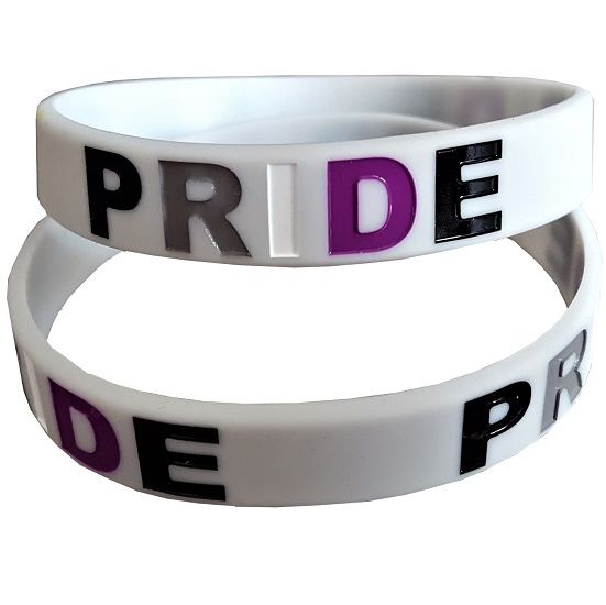 Asexual PRIDE Silicon Rubber Wristband