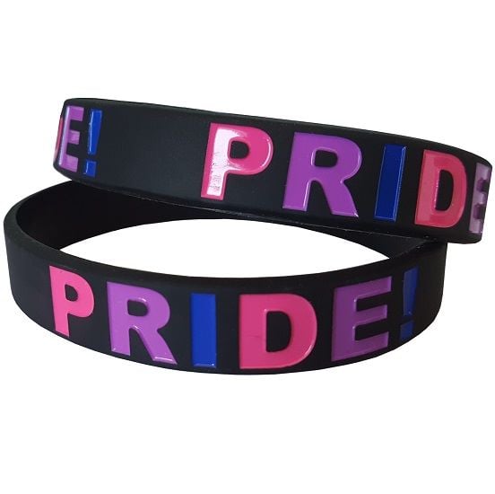 Bisexual PRIDE Silicon Rubber Wristband