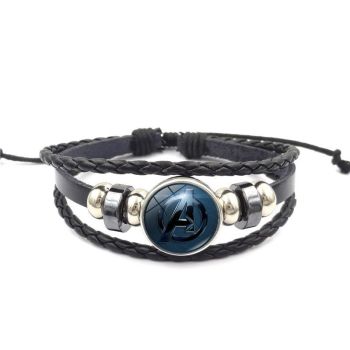 Adjustable Leather Avengers Wristband