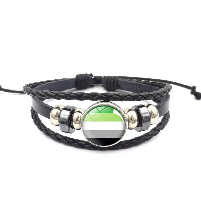 Adjustable Leather Aromantic Wristband