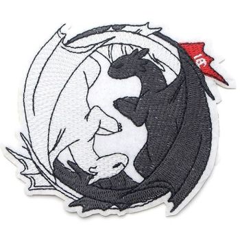 Yin Yang Night Fury Iron on Patch