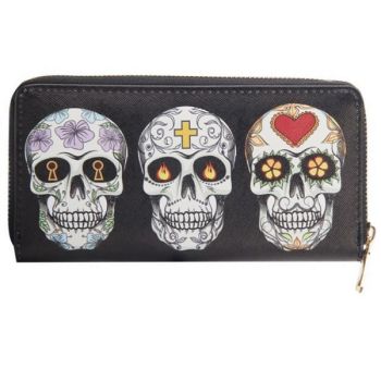 Sugar Skull Clutch Purse