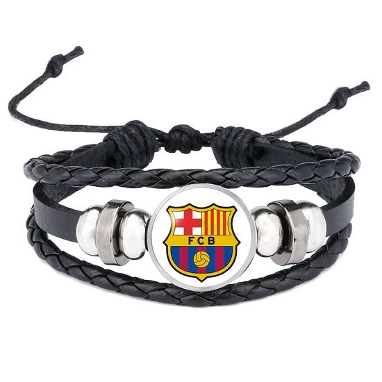 Adjustable Leather Barcelona F.C. Wristband