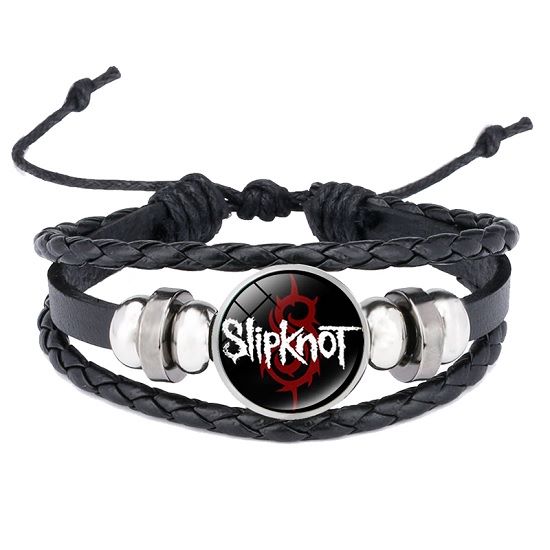 Adjustable Leather Slipknot Wristband