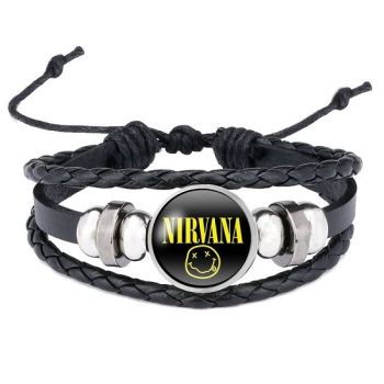 Adjustable Leather Nirvana Wristband