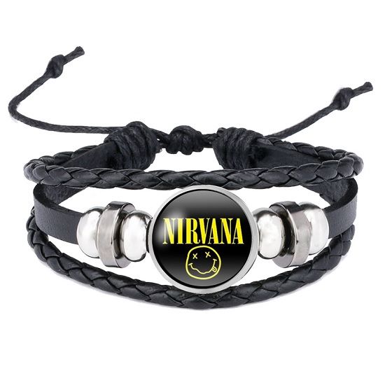 Adjustable Leather Nirvana Wristband