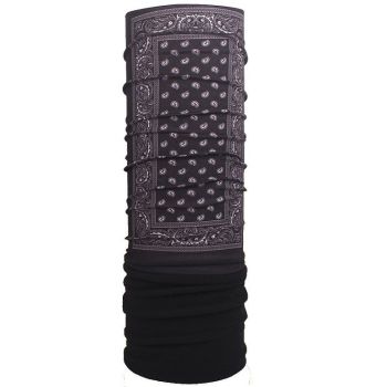 Black Paisley Fleece Lined Multifunctional