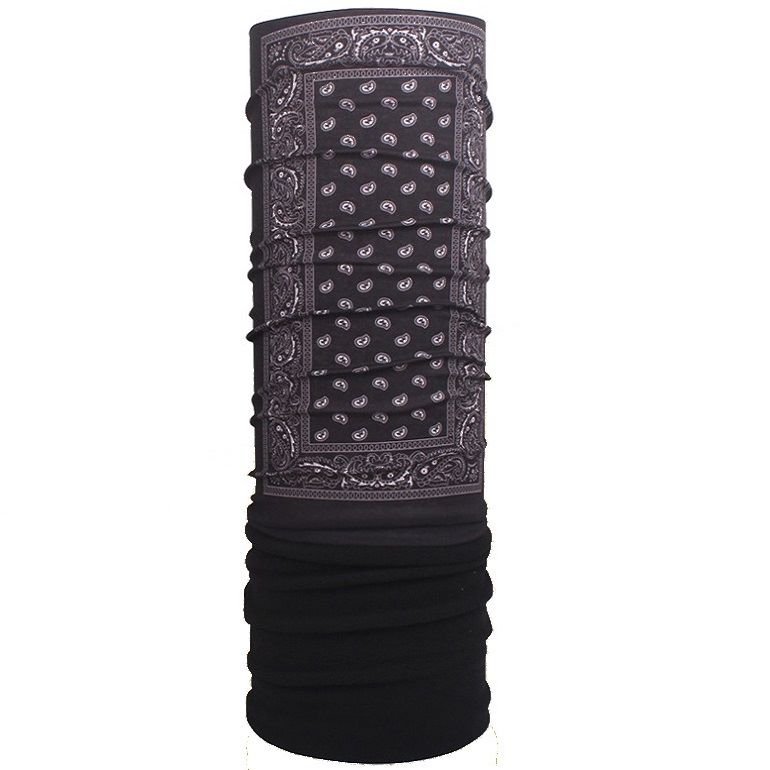 Black Paisley Fleece Lined Multifunctional