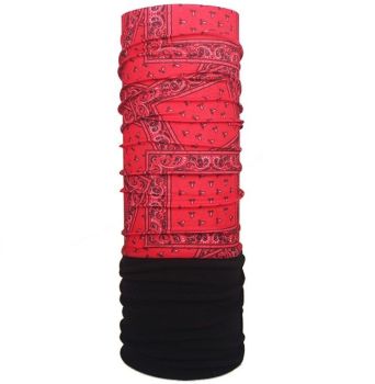 Red Paisley Fleece Lined Multifunctional