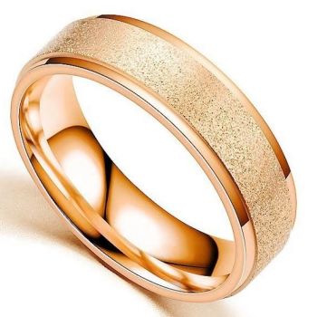 Rose Gold Glitter  Anodised Titanium Ring
