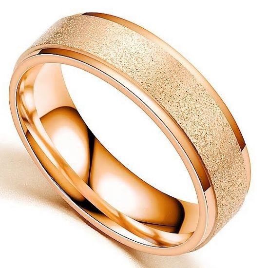 Rose Gold Glitter  Anodised Titanium Ring