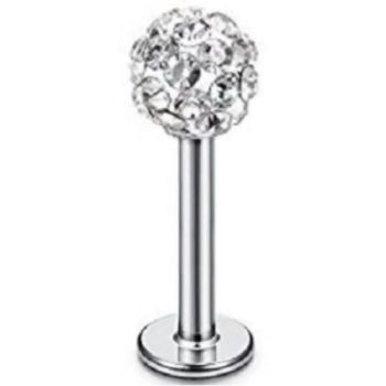Surgical Steel Ferido Crystal Ball Monroe/Tragus Bar
