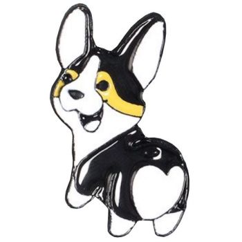 Corgi Dog Enamel Lapel Pin Badge