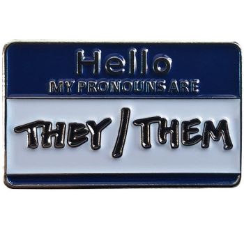 Non Binary They/Them Pronouns Enamel Lapel Pin Badge