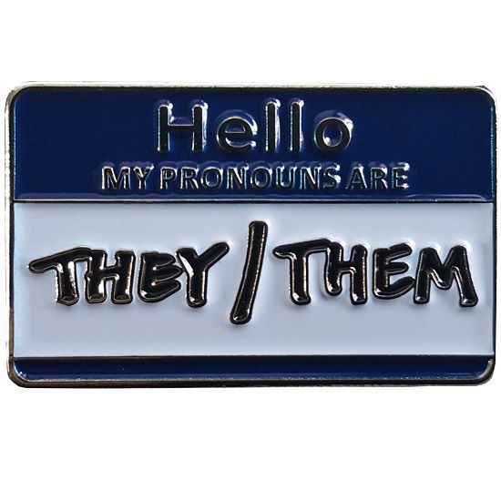Non Binary They/Them Pronouns Enamel Lapel Pin Badge